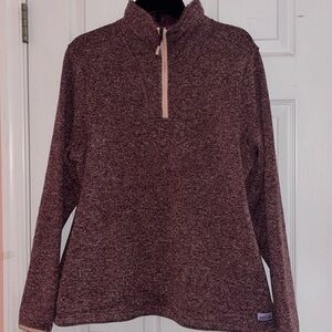Orvis 1/4 zip fleece. Burgundy/pink heathered. Size XL NWOT